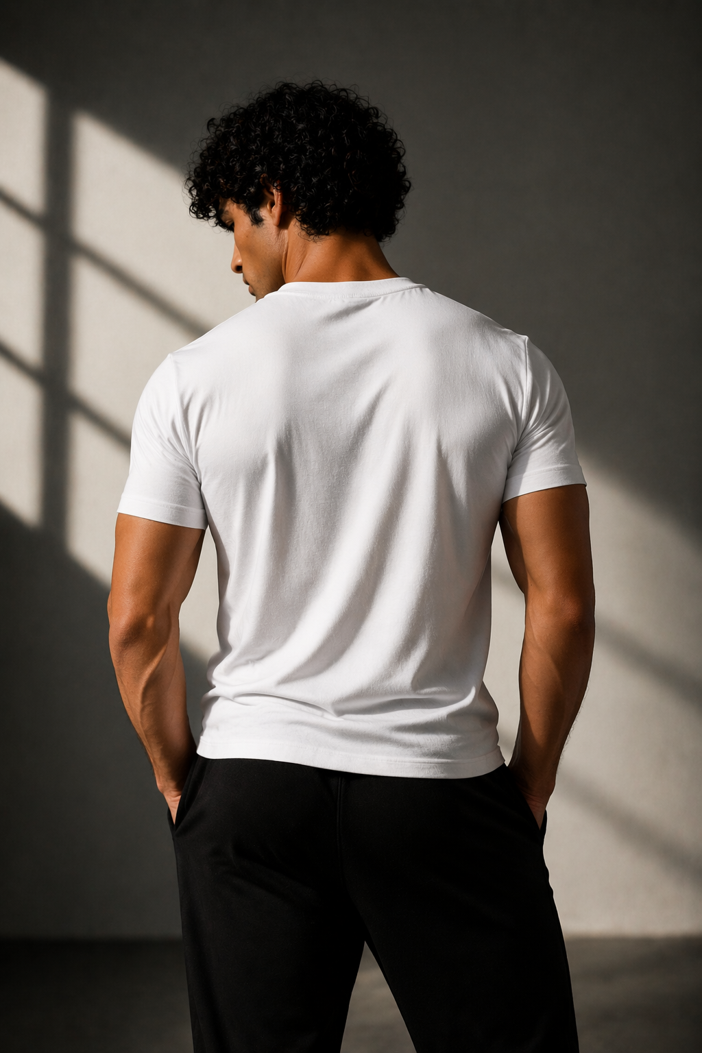 LETVX Men’s Premium Cotton Sports T-Shirt White