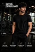 LETVX Men’s Premium Cotton Sports T-Shirt