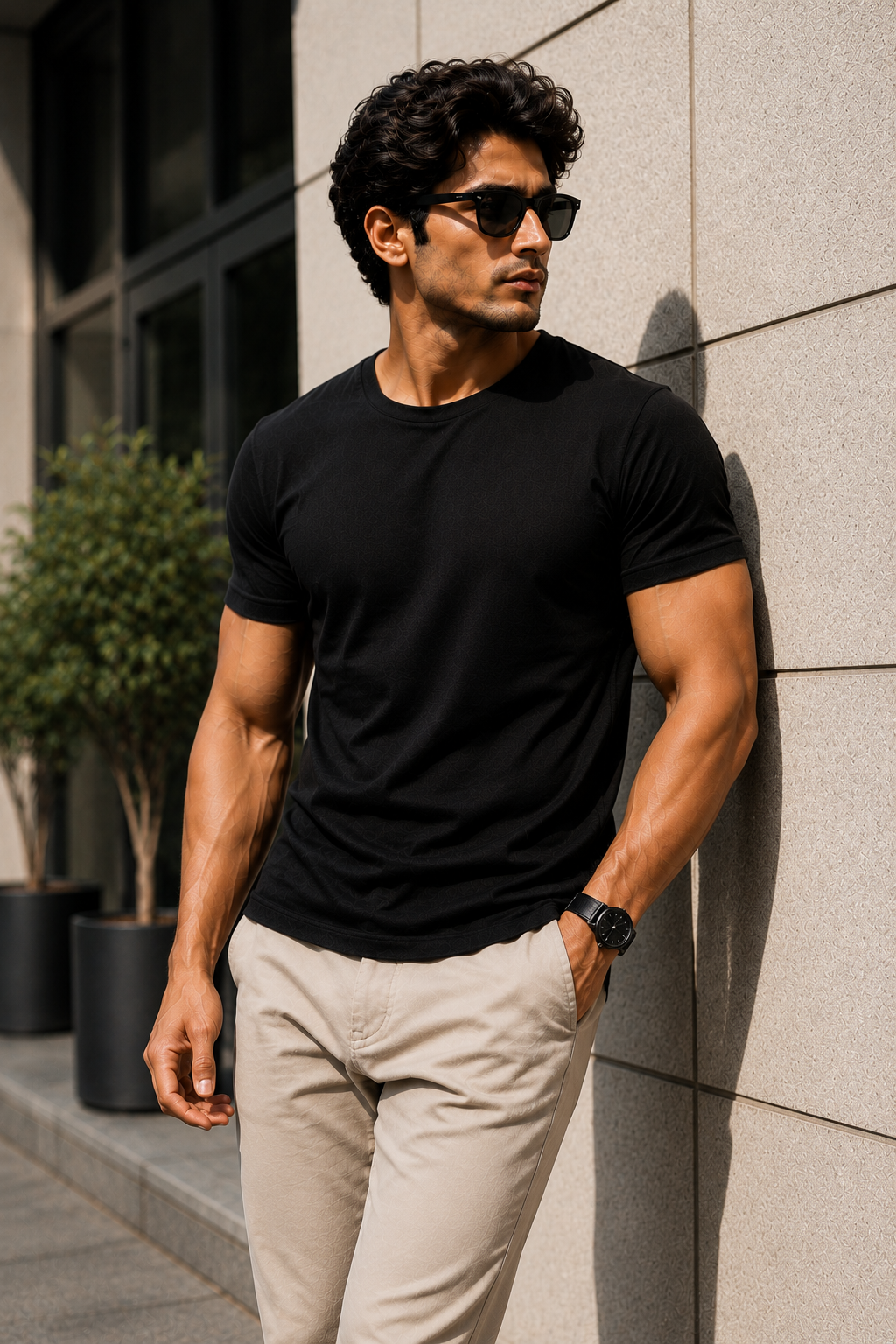 LETVX Men’s Premium Cotton Casual Sports T-Shirt