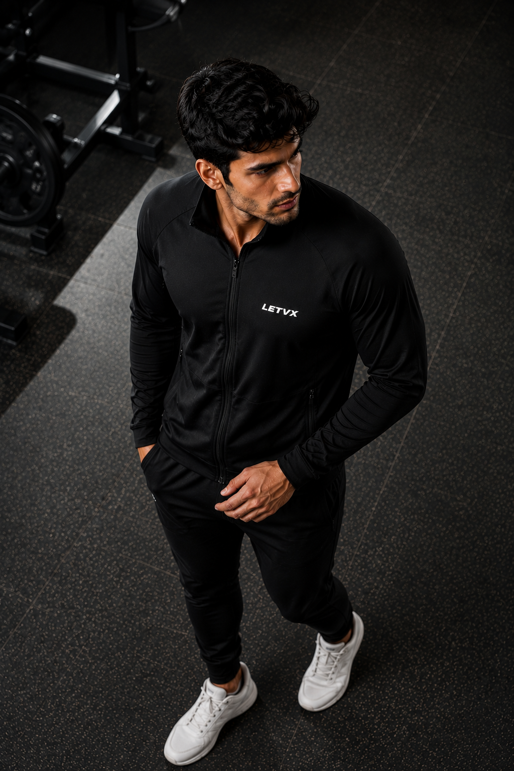 LETVX Premium Black Sports Jacket – Lightweight, Quick-Dry
