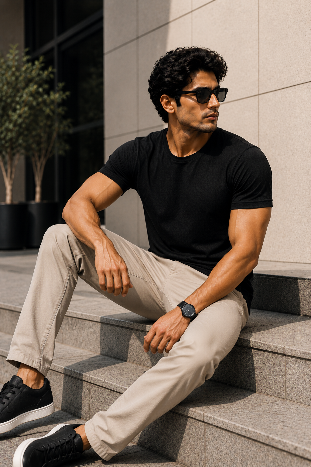LETVX Men’s Premium Cotton Casual Sports T-Shirt