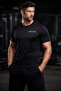 LETVX Stealth Performance T-shirt Black