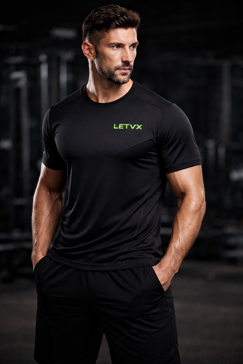 LETVX Stealth Performance T-shirt Black